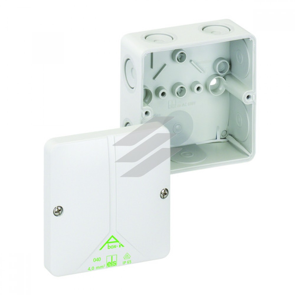 Розподільча коробка Abox-i 040-L (93х93х55), порожня, полікарбонат, метрич. введеня-8 місць (7-М20, 1-М20 на днищі), IP65, Spelsberg
